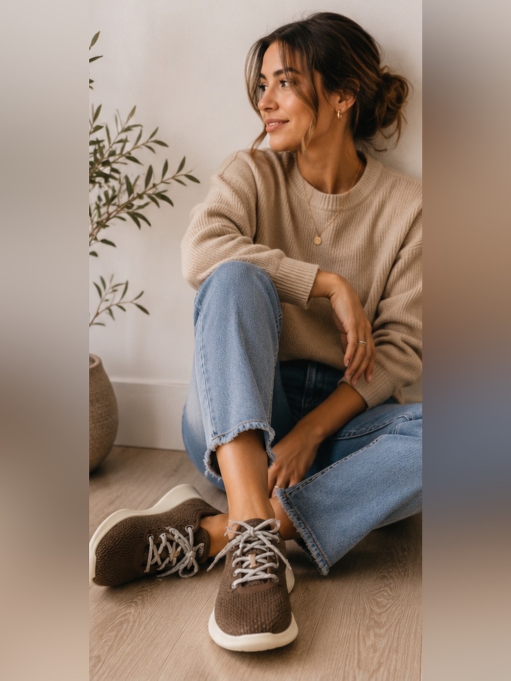 Allbirds Women’s Wool Runners Brown Knit Sneakers Size 8
